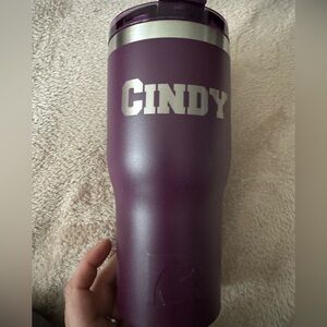 RTIC 30 PERSONALIZED MUG WITH NAME CINDY Purple Insulated Tumbler brand new